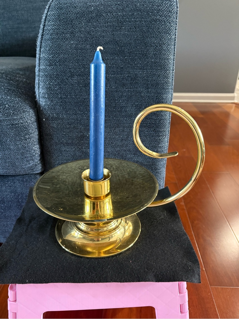 Solid brass Baldwin candle holder